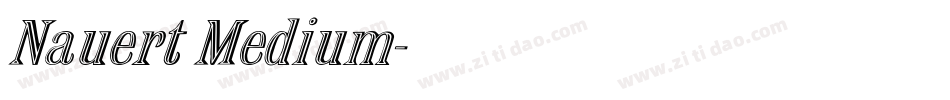 Nauert Medium字体转换